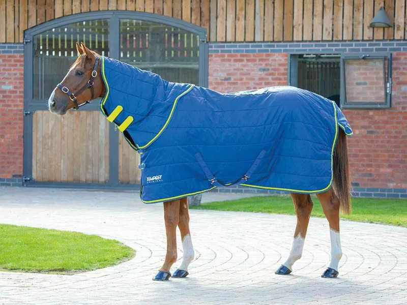 Shires Tempest Original 100g Stable Rug and Neck Set - Blue 