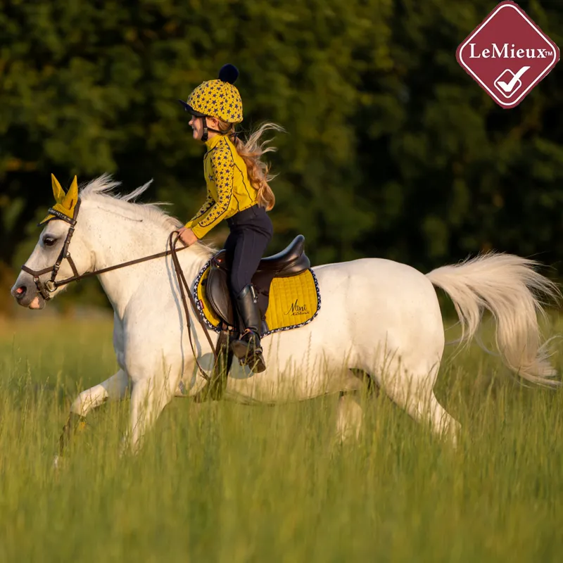 Mini LeMieux Pom Pom Hat Silk - Dijon-1
