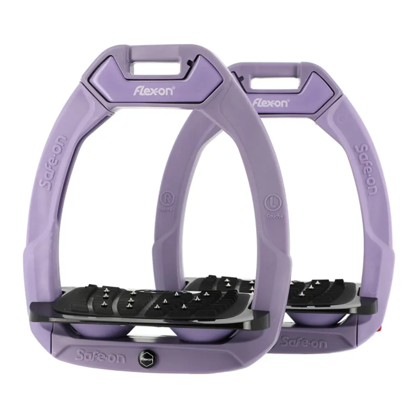 FlexOn SafeOn Inclined UltraGrip Safety Stirrups Lilac