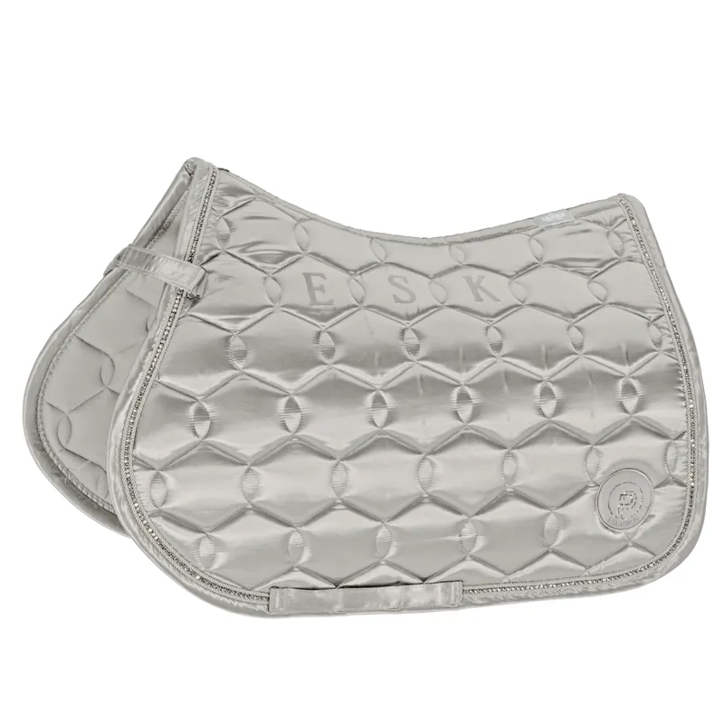 Eskadron Satin Crystal GP/Jump Saddle Cloth Platinum AW22 - Pearl Grey