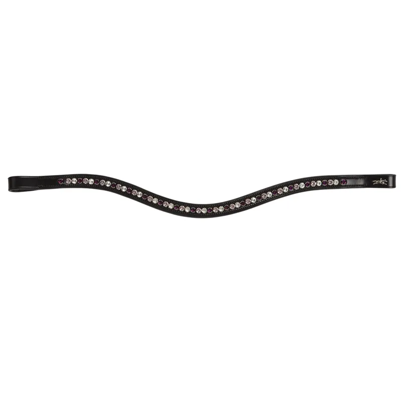 Schockemohle Diamond Select Browband - Black/Berry Shades