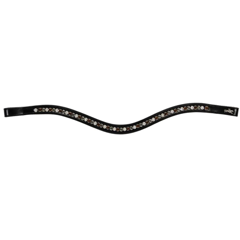 Schockemohle Diamond Select Browband - Black/Toffee Shades