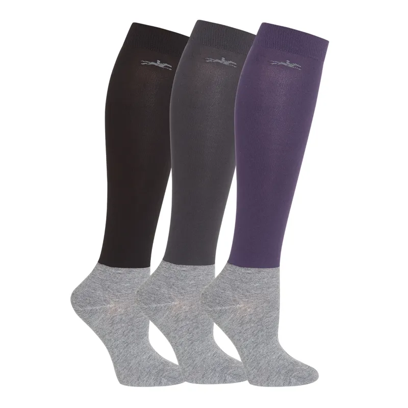 Schockemohle Training Socks Style - Asphalt/Black/Plum 