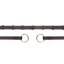 Schockemohle Web Reins with Double Stop and Ring - Full - Dark Brown/Gold