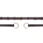 Schockemohle Web Reins with Double Stop and Ring - Full - Dark Brown/Silver
