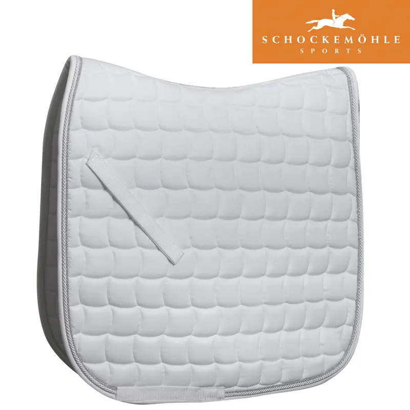 Schockemohle Dynamite Dressage Saddlepad - White/Silver
