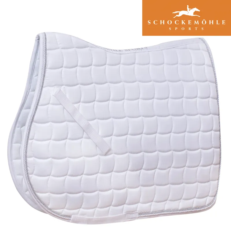 Schockemohle Dynamite Jumping Saddlepad - White/Silver