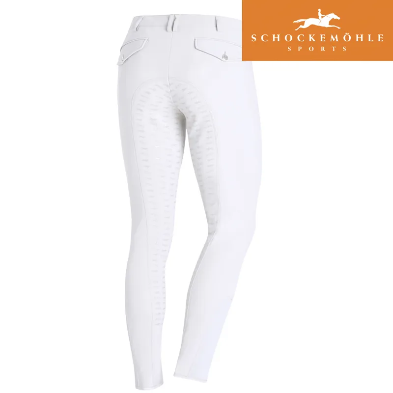 Schockemohle Hero FS Mens Breeches - White-1