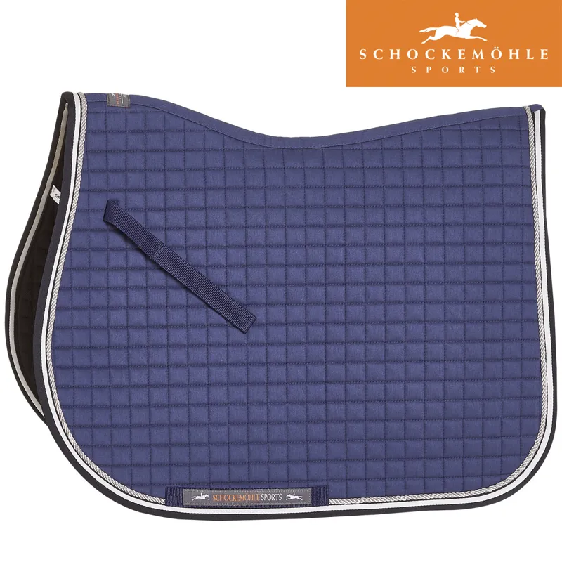 Schockemohle Neo Star Jumping Style Saddle Pad - Jeans Blue - Full