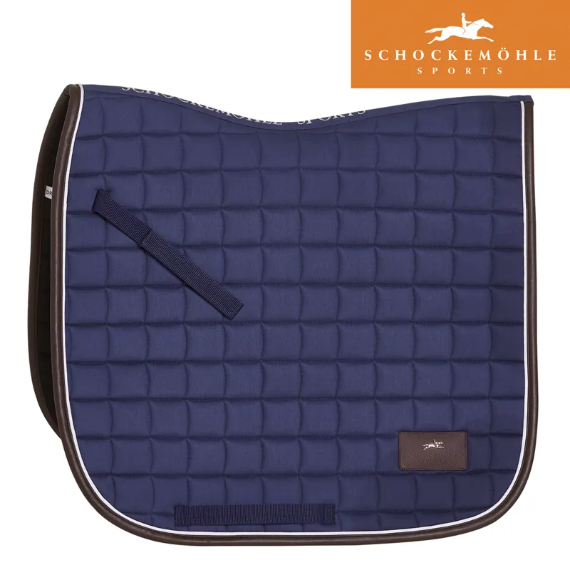 Schockemohle New Dynamic Dressage Style Saddle Pad - Jeans Blue - Full