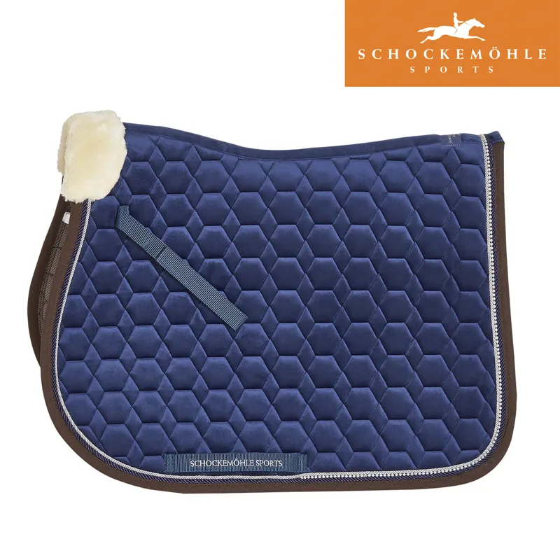 Schockemohle New Magic Jumping Style Saddle Pad - Jeans Blue - Full