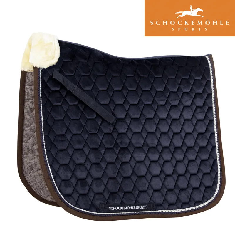 Schockemohle New Magic Dressage Style Saddle Pad - True Navy - Full