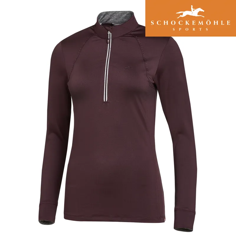 Schockemohle Ladies Page Style Base Layer - Burgundy