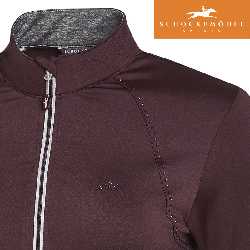 Schockemohle Ladies Page Style Base Layer - Burgundy-1