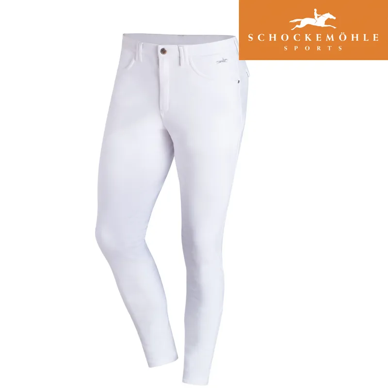 Schockemohle Phoenix KP Mens Breeches - White