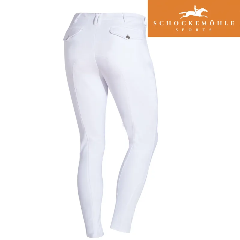 Schockemohle Phoenix KP Mens Breeches - White-1