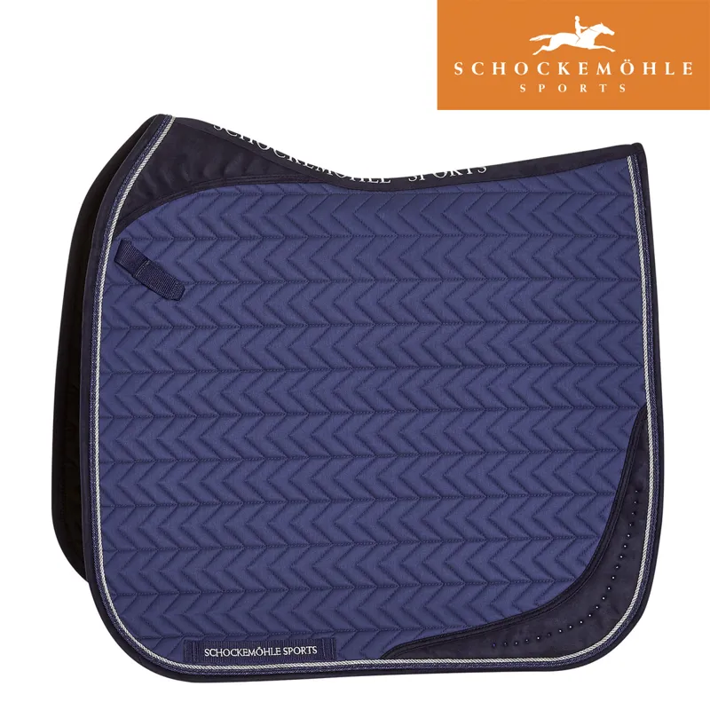 Schockemohle Power Pad Dressage Style Saddle Pad - Jeans Blue - Full