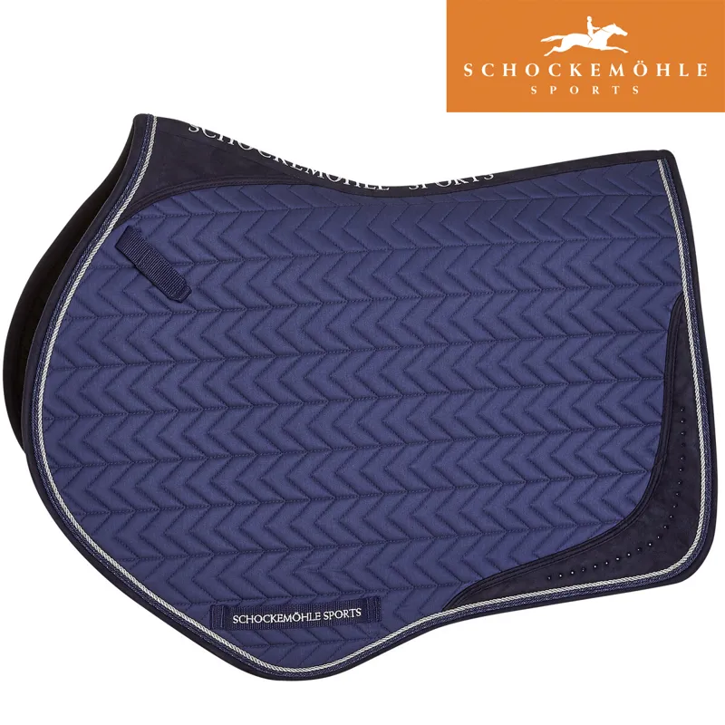 Schockemohle Power Pad Jumping Style Saddle Pad - Jeans Blue - Full