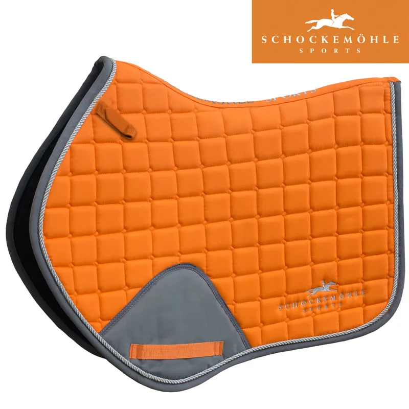Schockemohle Power Pad GP/Jumping Saddle Pad - Orange/Grey