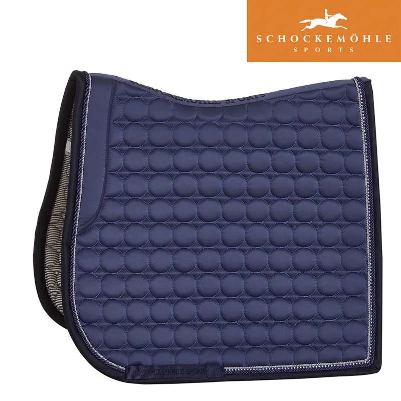 Schockemohle Sanya Dressage Style Saddle Pad - Jeans Blue - Full