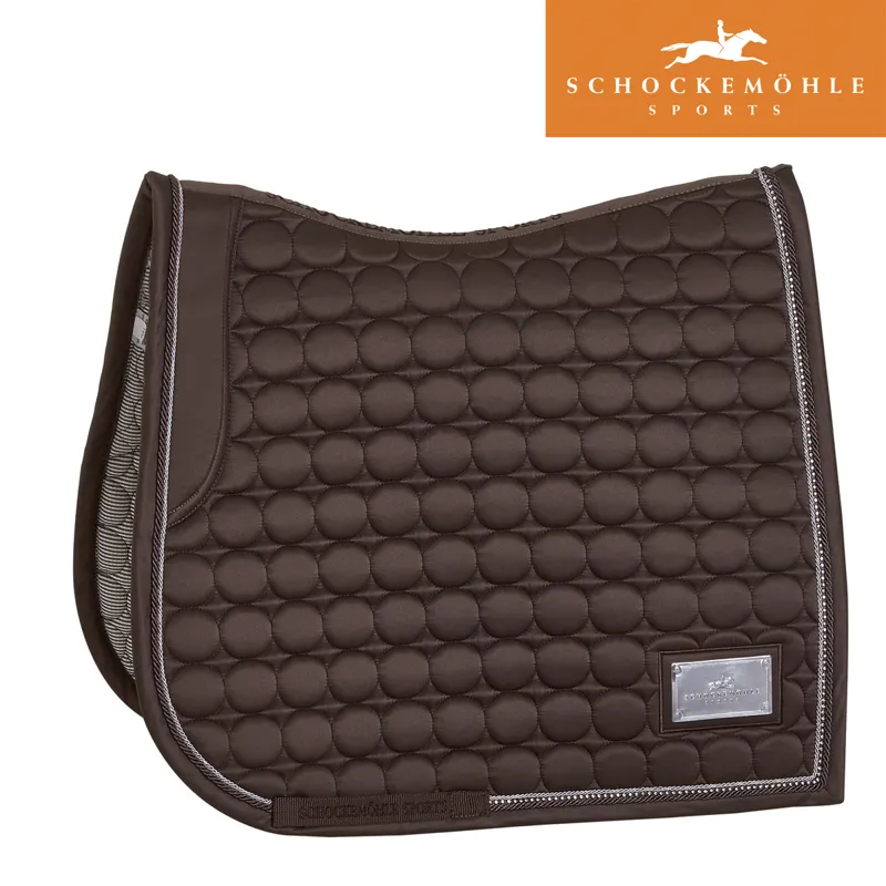 Schockemohle Sanya Dressage Style Saddle Pad - Walnut Logo - Full
