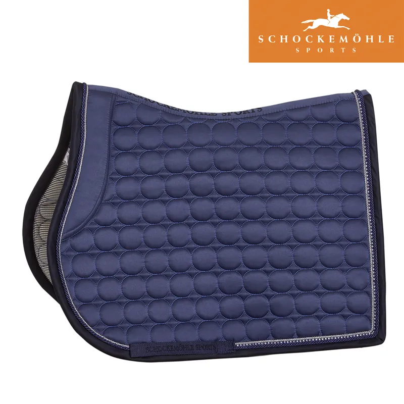 Schockemohle Sanya Jumping Style Saddle Pad - Jeans Blue - Full