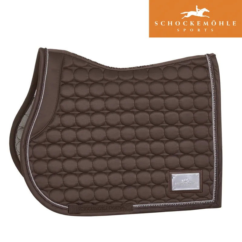 Schockemohle Sanya Jumping Style Saddle Pad - Walnut Logo - Full
