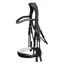 Schockemohle Venice Rolled Anatomic Double Bridle - Black/Patent/White/Silver