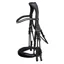 Schockemohle Venice Rolled Anatomic Double Bridle - Black/ Patent/Silver