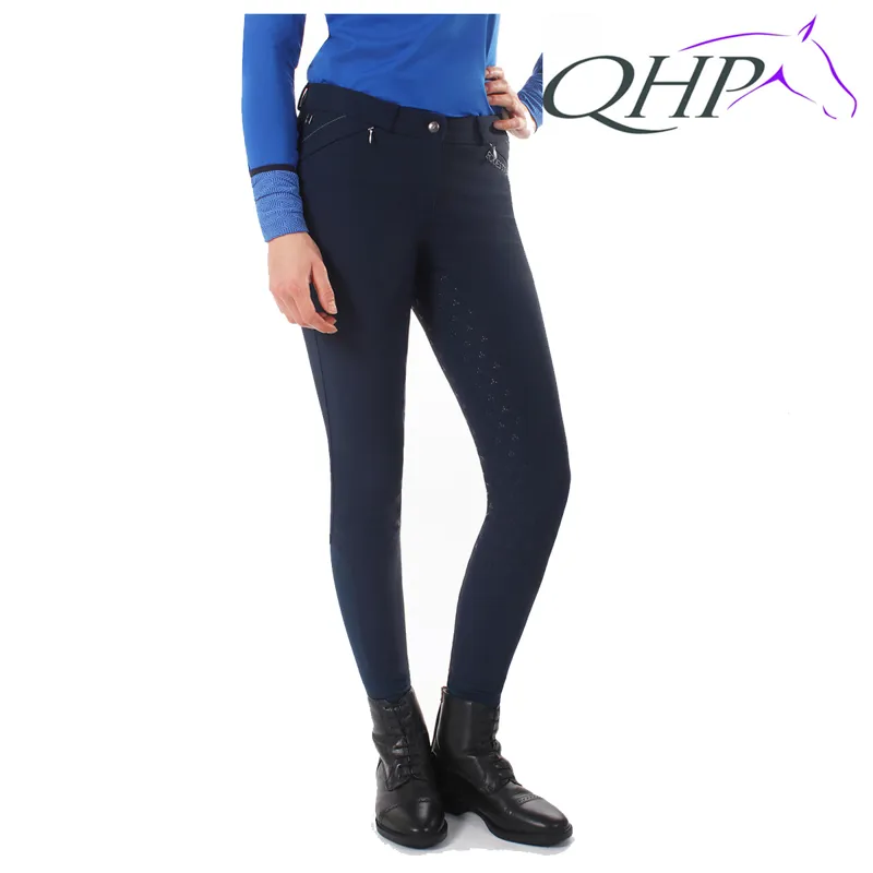 QHP Breeches Scottie Anti-Slip Full Seat - Navy