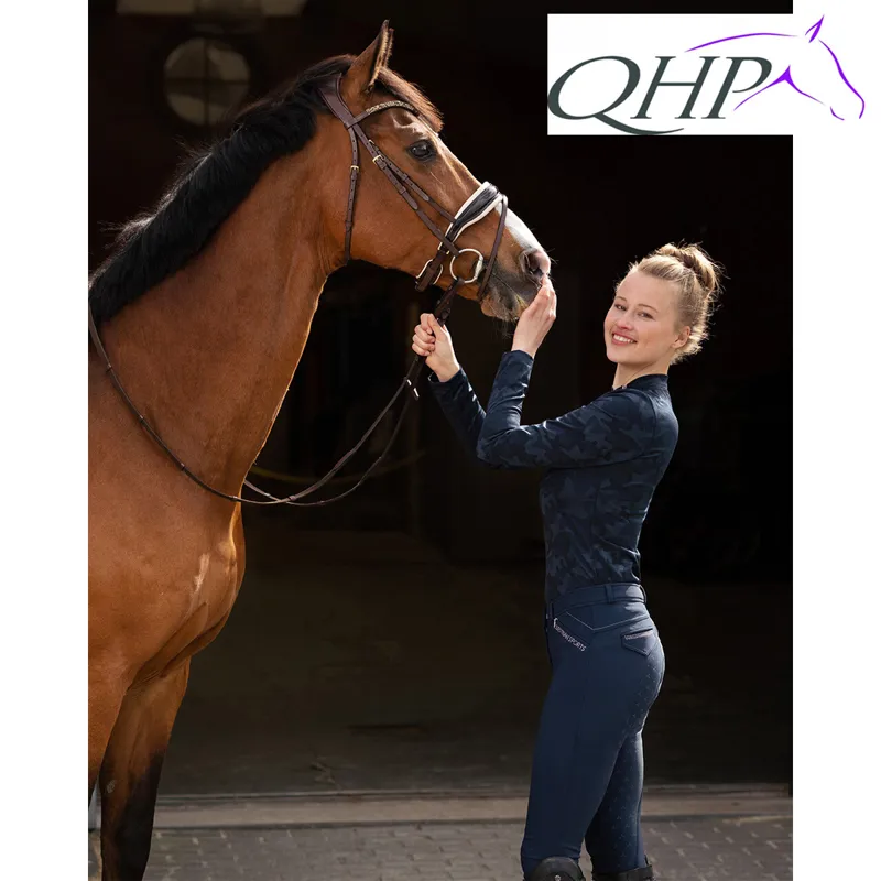 QHP Breeches Scottie Anti-Slip Full Seat - Navy-3
