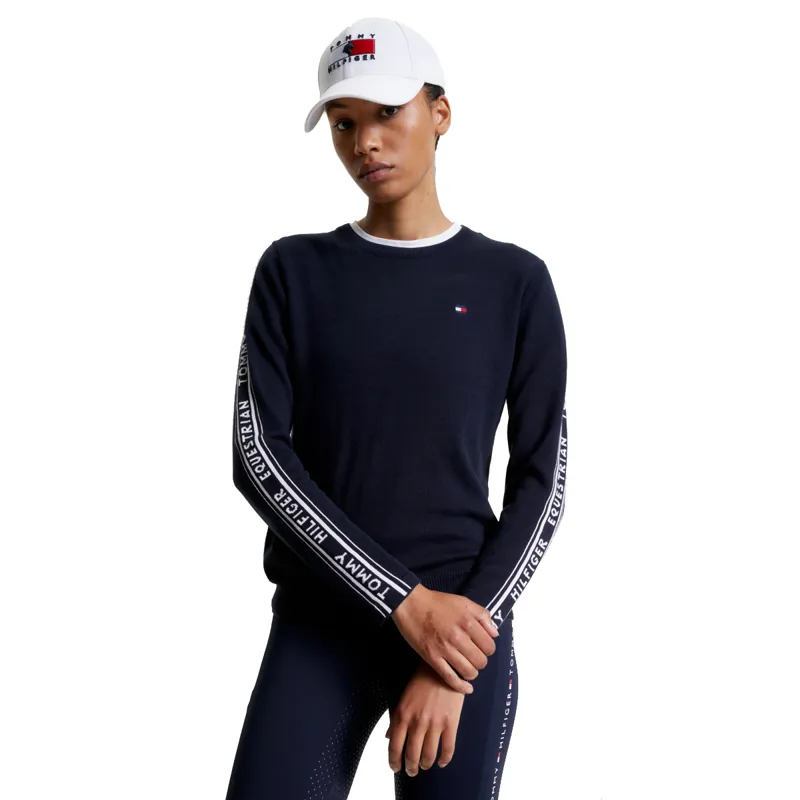 Tommy Hilfiger Women's Seattle Jacquard Logo Sweater - Desert Sky