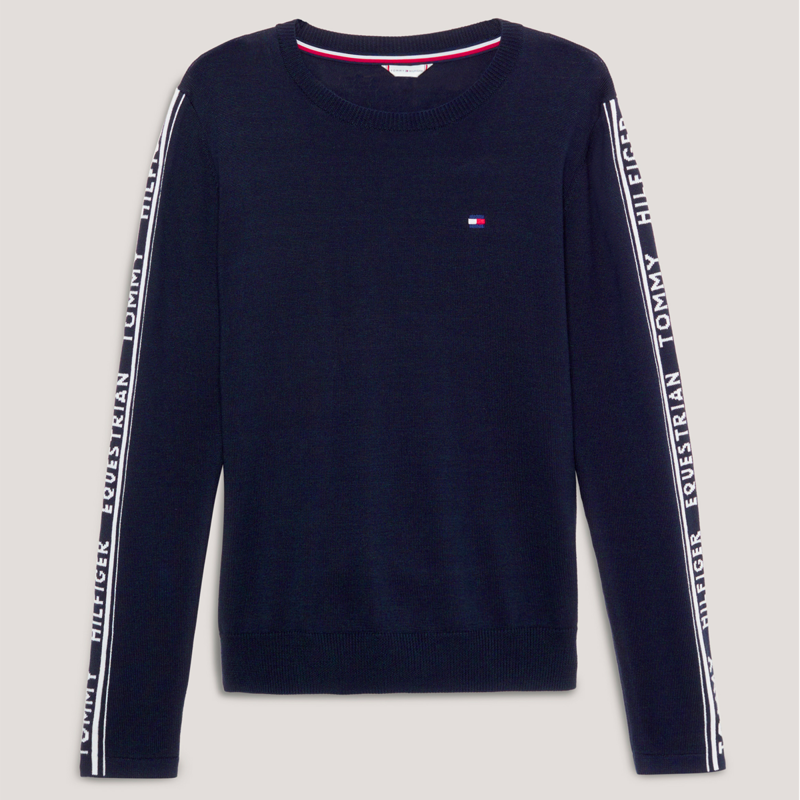 Tommy Hilfiger Women's Seattle Jacquard Logo Sweater - Desert Sky-1