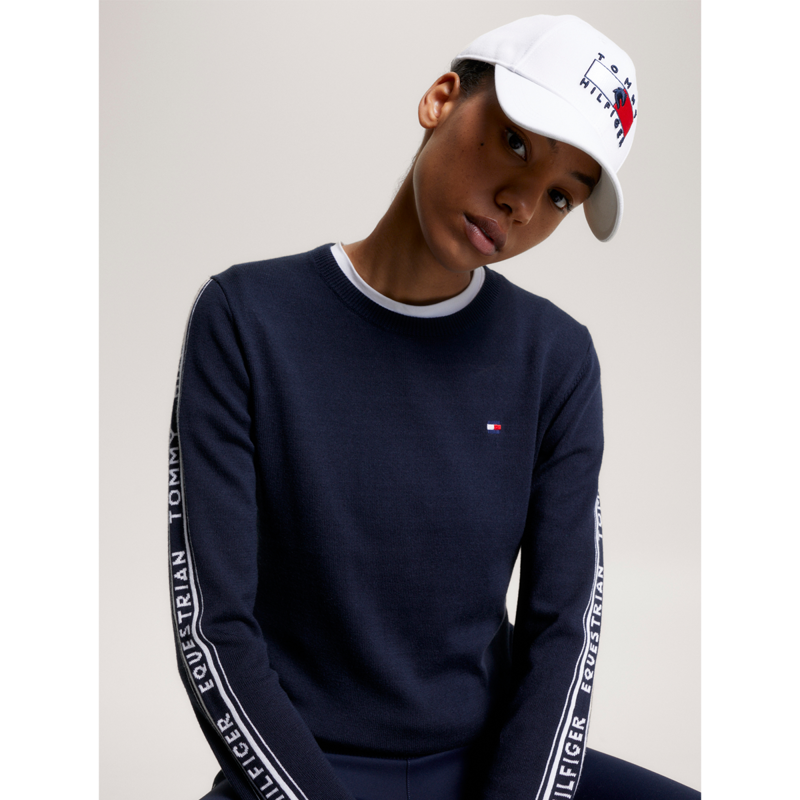 Tommy Hilfiger Women's Seattle Jacquard Logo Sweater - Desert Sky-4