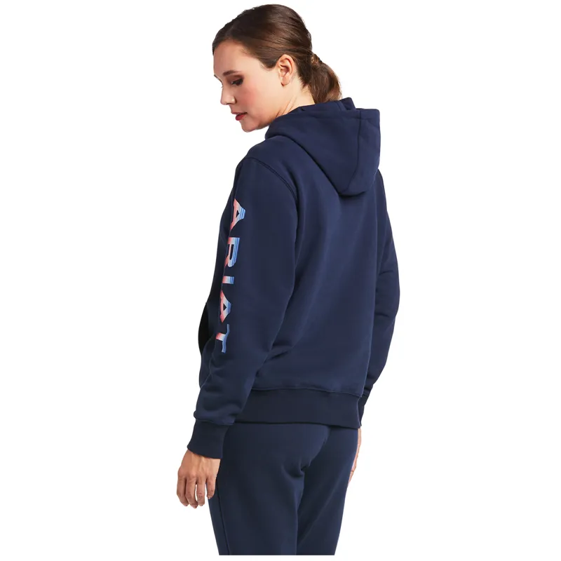 Ariat Womens Real Serape Logo Sweatshirt - Navy-1