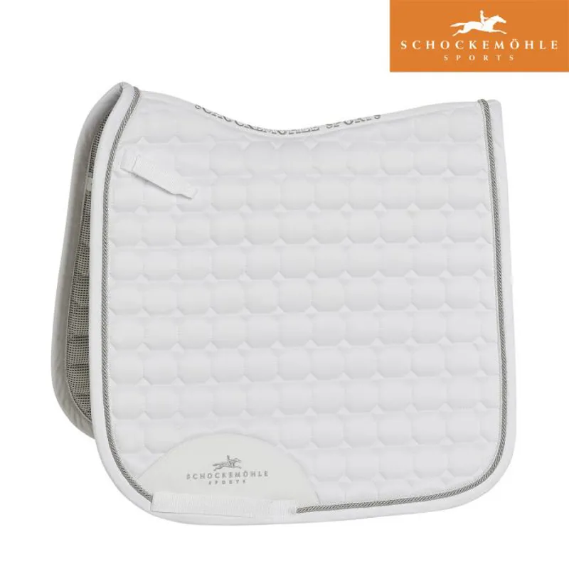 Schockemohle Shiny Pad D Style Saddlepad - White