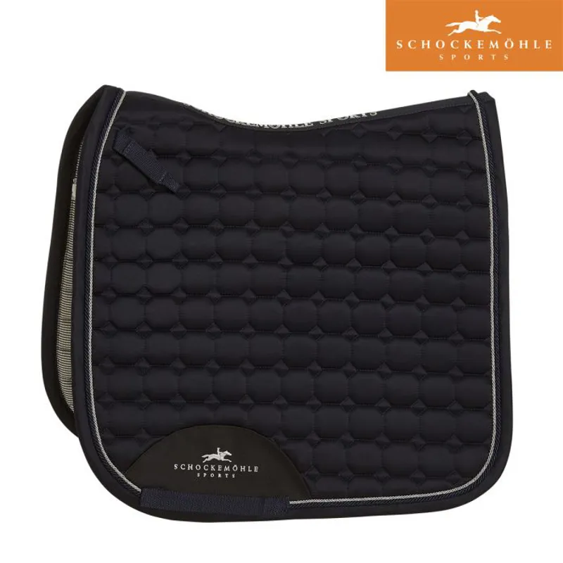 Schockemohle Shiny Pad D Style Saddlepad - Dark Blue 