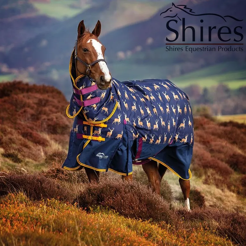 Shires Highlander Original 200 Combo Turnout Rug - Stag Print