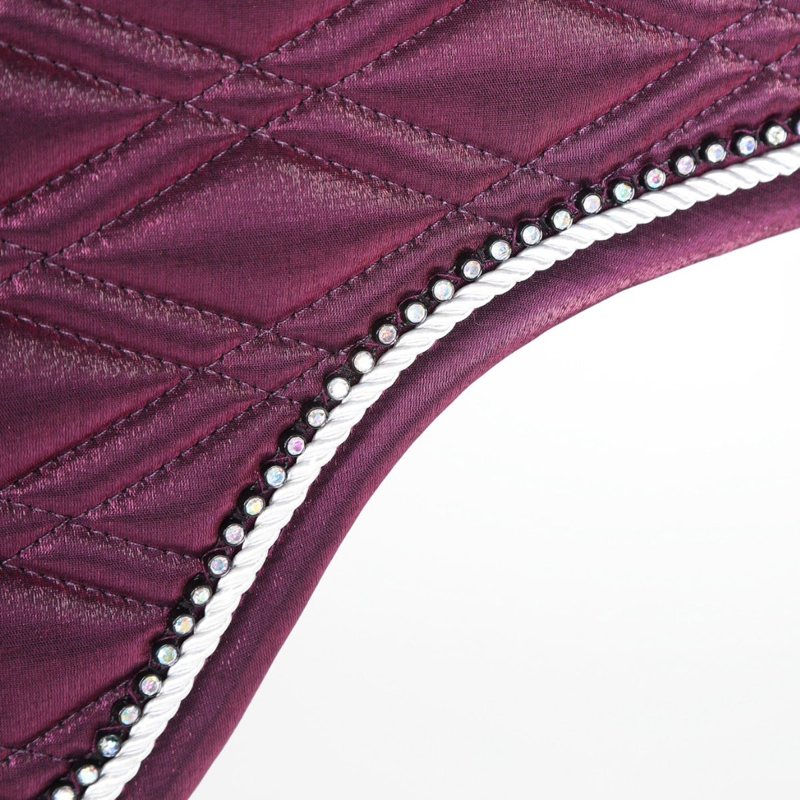 Shires Performance Euro Cut Luxe Saddlecloth - Plum-1