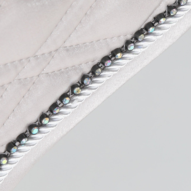 Shires Performance Euro Cut Luxe Saddlecloth - Silver-1