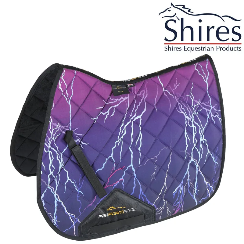 Shires Performance Sport XC Saddlecloth - Purple Lightning