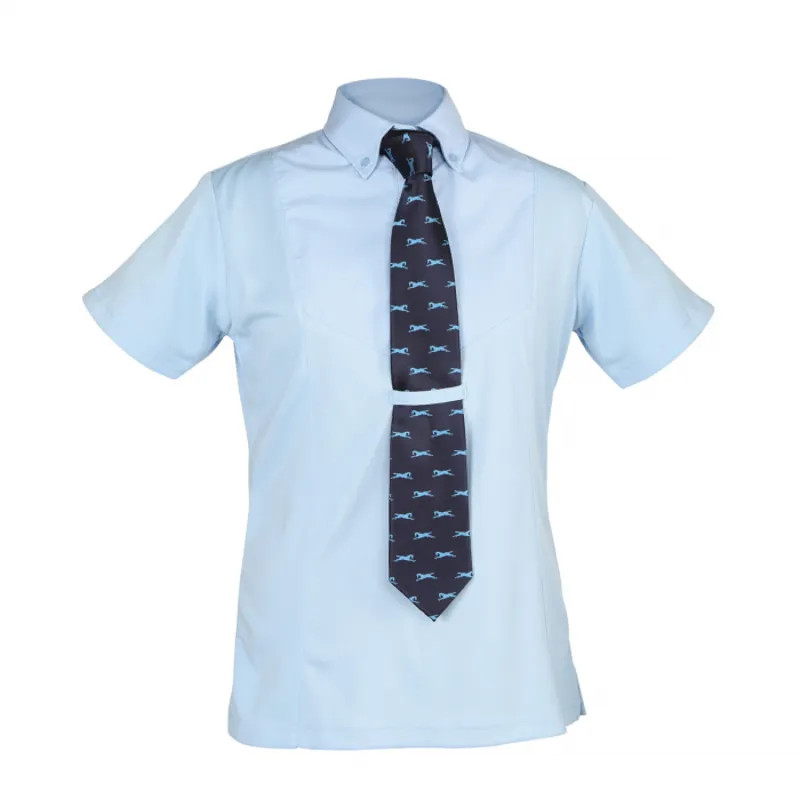 Shires Childrens Short Sleeve Tie Shirt - Blue