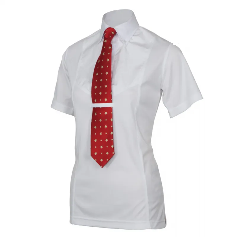 Shires Childrens Short Sleeve Tie Shirt - White