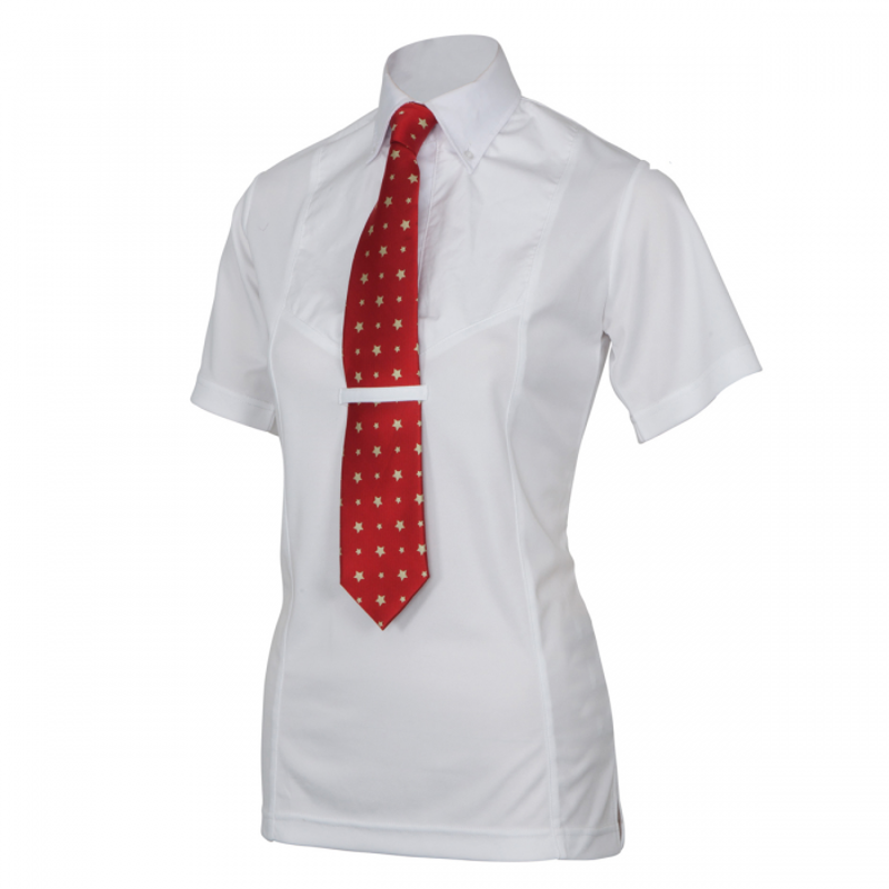 Shires Childrens Short Sleeve Tie Shirt - White-1