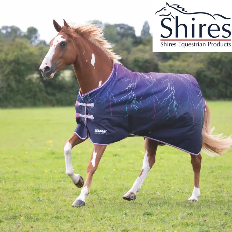 Shires Tempest Original Lite Turnout - Purple Lightening