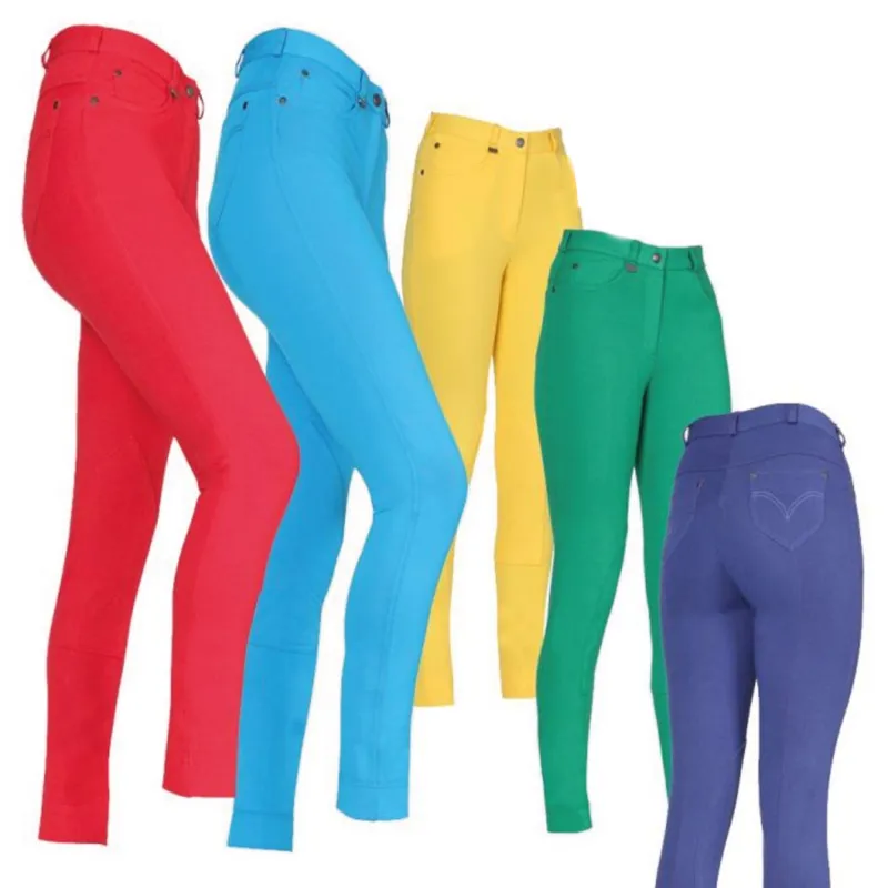 Shires Maids Skinny Saddlehugger Jodphurs - Green 