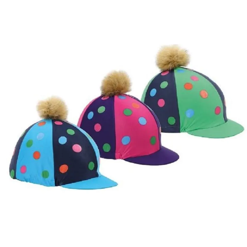 Shires Pom Pom Hat Cover With Spots
