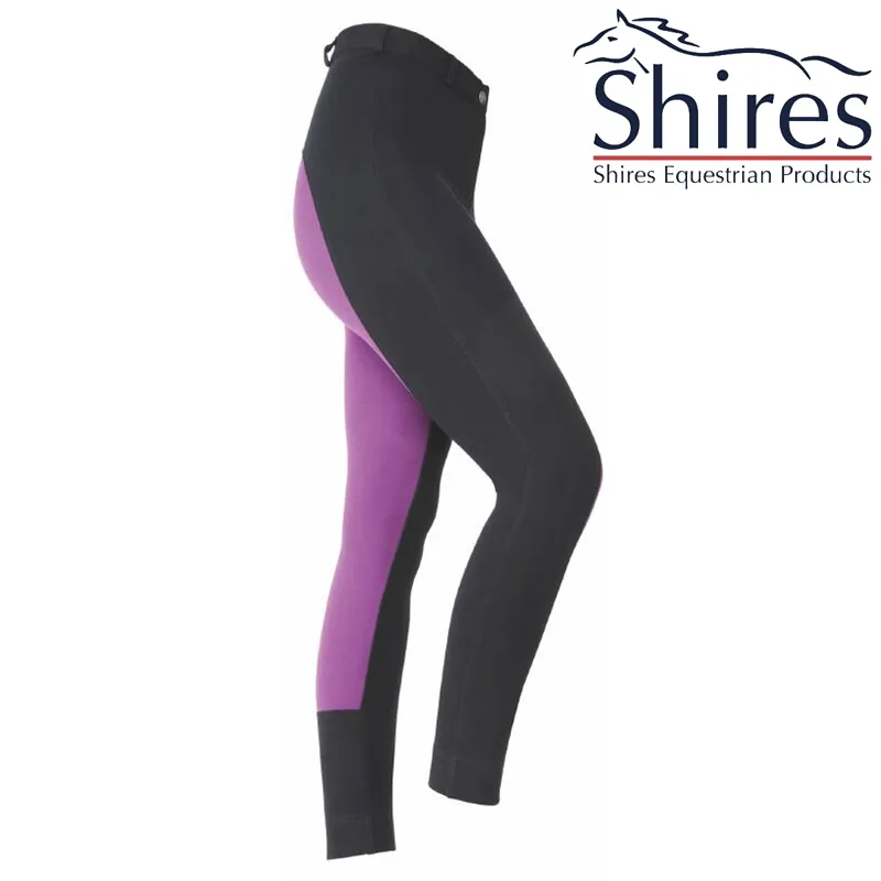 Shires Wessex Maids Two Tone Jodhpurs - Black/Purple