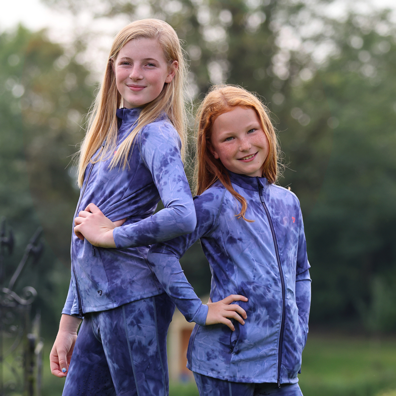 Aubrion Non-Stop Jacket - Young Rider - Navy Tie Dye-1