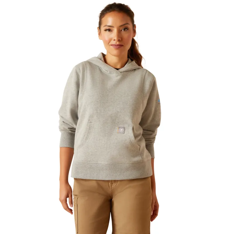 Ariat Women's Rebar Lightweight Cropped Hoodie - Heather Grey